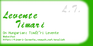 levente timari business card